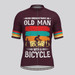 Old Man Bike Adventure Men's Cycling Jersey - Black