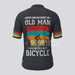 Old Man Bike Adventure Men's Cycling Jersey - Black