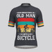 Old Man Bike Adventure Men's Cycling Jersey - Black
