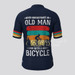 Old Man Bike Adventure Men's Cycling Jersey - Black