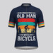 Old Man Bike Adventure Men's Cycling Jersey - Black