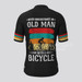 Old Man Bike Adventure Men's Cycling Jersey - Black