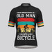 Old Man Bike Adventure Men's Cycling Jersey - Black