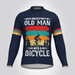 Old Man Bike Adventure Men's LS Cycling Jersey - Black