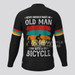 Old Man Bike Adventure Men's LS Cycling Jersey - Black