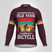 Old Man Bike Adventure Men's LS Cycling Jersey - Black
