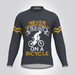 Old Guy On A Bicycle Long Sleeve Cycling Jersey - Navy