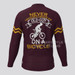 Old Guy On A Bicycle Long Sleeve Cycling Jersey - Claret