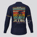 Men's Old Man Retro Long Sleeve Cycling Jersey -Navy