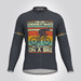 Men's Old Man Retro Long Sleeve Cycling Jersey -Graphite