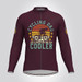 Cycling Dad Cooler Vintage Men's LS Cycling Jersey - Claret