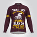 Retirement Plan On Cycling Men's LS Cycling Jersey - Navy