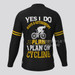 Retirement Plan On Cycling Men's LS Cycling Jersey - Black Retirement Plan On Cycling Men's LS Cycling Jersey - Black