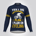 Retirement Plan On Cycling Men's LS Cycling Jersey - Navy Retirement Plan On Cycling Men's LS Cycling Jersey - Navy