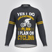 Retirement Plan On Cycling Men's LS Cycling Jersey - Claret Retirement Plan On Cycling Men's LS Cycling Jersey - Claret