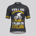 Retirement Plan On Cycling Men's Cycling Jersey - Navy Retirement Plan On Cycling Men's Cycling Jersey - Navy