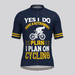 Retirement Plan On Cycling Men's Cycling Jersey - Navy Retirement Plan On Cycling Men's Cycling Jersey - Navy