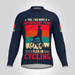 Retirement Plan I Plan On Cycling Men's LS Cycling Jersey - Navy