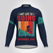 My Life Is Going Downhill Fast Men's LS Cycling Jersey - Navy