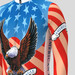 American Eagle Waving Gradient Flag Men's LS Cycling Jersey
