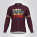 Daddy Grandpa Cycling Legend Men's LS Cycling Jersey - Burgundy