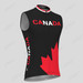 Canada Maple leaf Men's Sleeveless Cycling Jersey - Black/Red