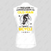Old Man With A Bicycle V1 Sleeveless Cycling Jersey - White