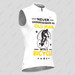 Old Man With A Bicycle V1 Sleeveless Cycling Jersey - White