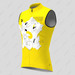 Men's France Cycling Event Classic Color Sleevelss Jersey - Yellow