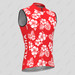 Men Tropical & Floral Print Hawaiian Sleeveless Jersey Red Men Tropical & Floral Print Hawaiian Sleeveless Jersey Red