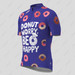 Donut Worry Be Happy Men's Cycling Jersey - Purple