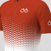 Bike Forever Gradient Dots Men's Cycling Jersey - Brick