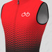 Bike Forever Gradient Dots Men's Sleeveless Cycling Jersey - Red