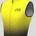 Bike Forever Gradient Dots Men's Sleeveless Cycling Jersey - Yellow