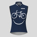 Women's Biking Smile Emoji Sleeveless Cycling Jersey - Navy