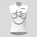 Women's Biking Smile Emoji Sleeveless Cycling Jersey - White