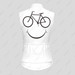 Women's Biking Smile Emoji Sleeveless Cycling Jersey - White