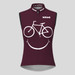 Women's Biking Smile Emoji Sleeveless Cycling Jersey - Claret