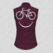 Women's Biking Smile Emoji Sleeveless Cycling Jersey - Claret