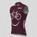 Biking Smile Emoji Men's Sleeveless Cycling Jersey - Claret