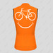 Biking Smile Emoji Men's Sleeveless Cycling Jersey - Orange
