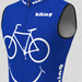 Biking Smile Emoji Men's Sleeveless Cycling Jersey - Blue