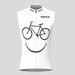 Biking Smile Emoji Men's Sleeveless Cycling Jersey - White