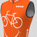 Biking Smile Emoji Men's Sleeveless Cycling Jersey - Tangerine