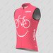 Biking Smile Emoji Men's Sleeveless Cycling Jersey - Pink
