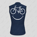 Biking Smile Emoji Men's Sleeveless Cycling Jersey - Navy