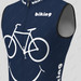 Biking Smile Emoji Men's Sleeveless Cycling Jersey - Navy
