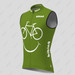 Biking Smile Emoji Men's Sleeveless Cycling Jersey - Moss