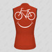 Biking Smile Emoji Men's Sleeveless Cycling Jersey - Brick