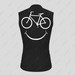 Biking Smile Emoji Men's Sleeveless Cycling Jersey - Black